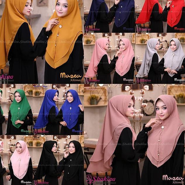 Fashion Muslim Jilbab Hijab Instan Khimar Mazea Khimar Syari Pesta