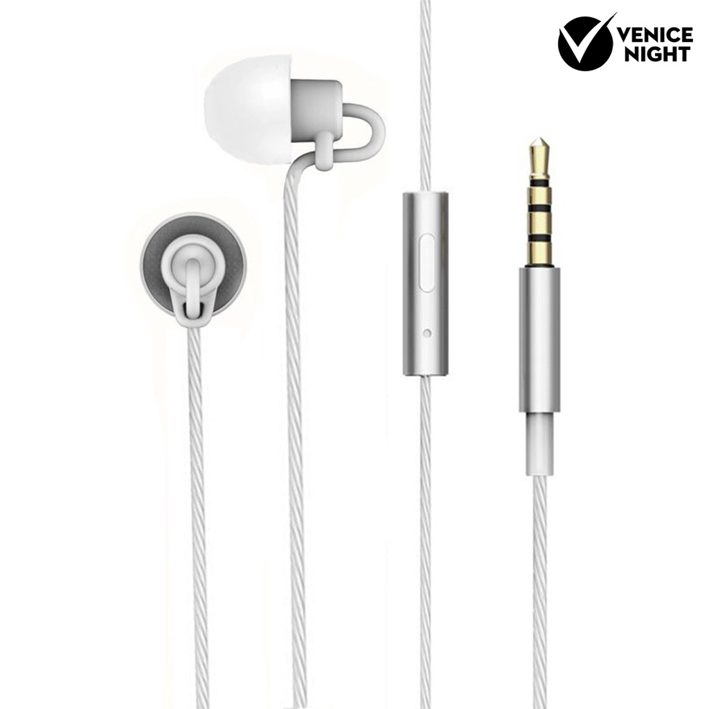 (VNEP) (Berkabel) Earphone Stereo Bass Berat In-Ear Universal dengan Mikrofon untuk Ponsel/Tablet