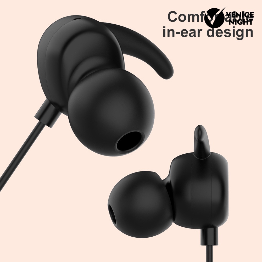 (VNEP) (Berkabel) Dual Moving Coils 3.5mm Plug In-ear Sport Earphone dengan Mikrofon Loop