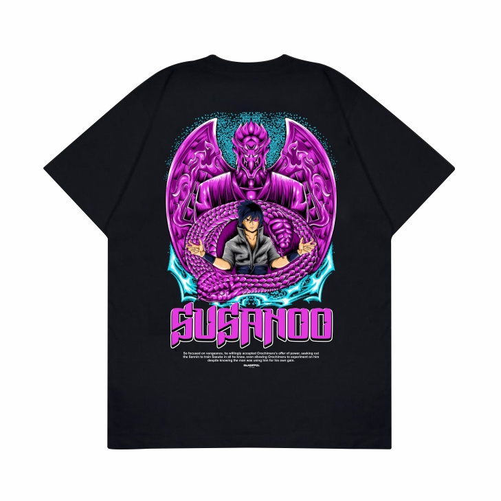 GILAN Baju Kaos T Shirt Distro Unisex Gambar Manga Jepang Anime Naruto Itachi Uchiha Sasuke Susanoo