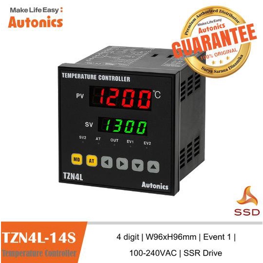 Temperature Controller Autonics TZN4L-14S
