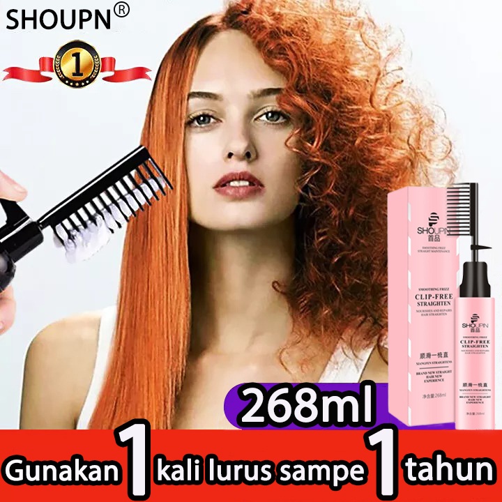 SHOUPN keriting pelembut rambut mudah dan nyaman di gunakan lurus permanen Obat Smoothing Rambut Smo
