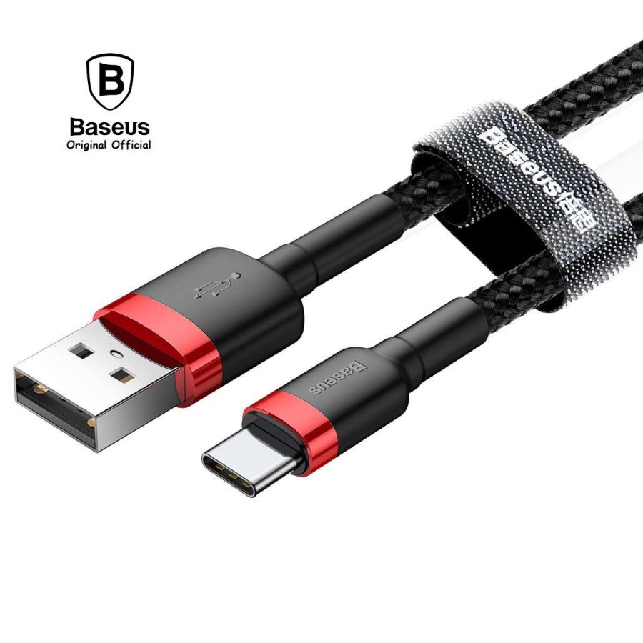 Baseus Original Kabel Data Cafule USB Type C 2A 3M 3 Meter Tipe C Cable Charger Casan Ori