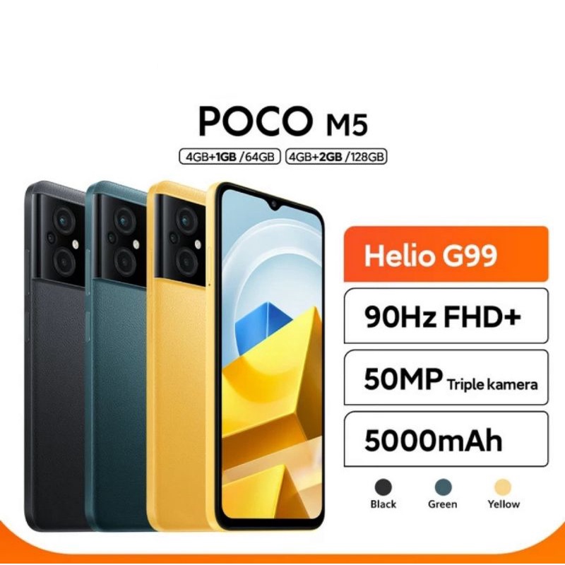 Xiaomi Poco M5 4/128 4/64 Garansi Resmi