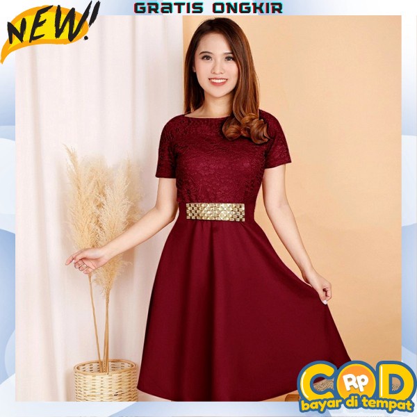 Bju Dress Sexy Cewe Import Premium Deres Wanita Selutut Baju Drees Pendek Bsju Pesta Kondangan Gaun 
