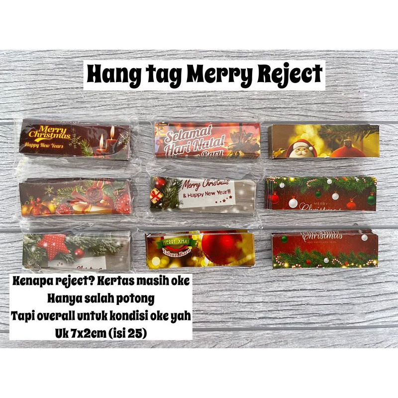 Hang Tag Merry Reject / Salah Potong