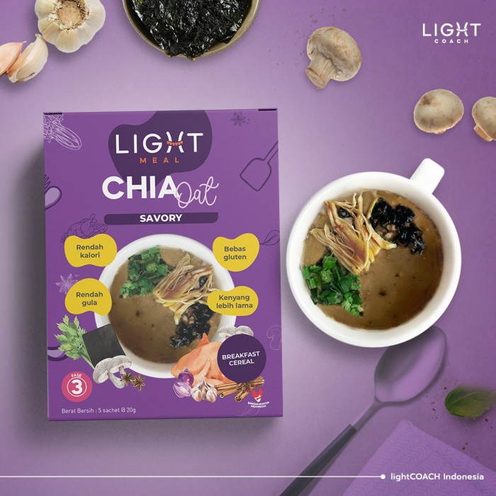 

Sereal Chia Oat Savory Sereal Diet Gurih Oatmeal Chia Seed