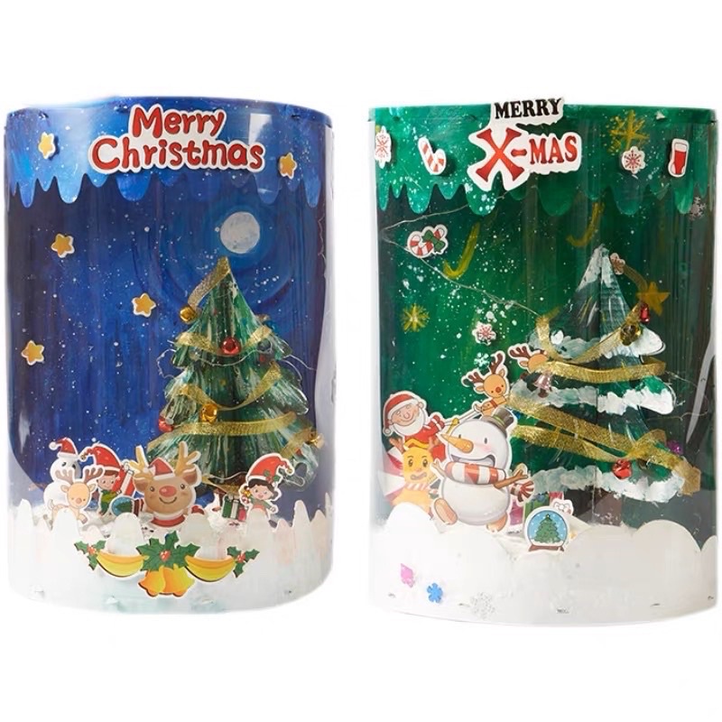 children chrismas theme art craft diy diorama project prakarya anak tema natal