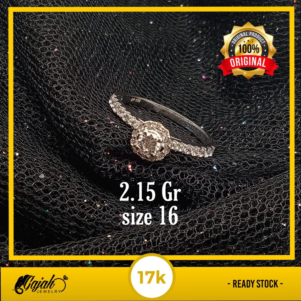 Cincin emas 17k - 2.15 gr kadar 750 - 4017