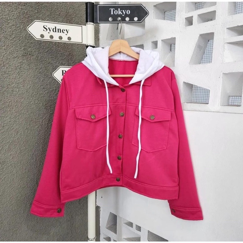 Sweater wanita LIVIE JACKET HOODIE sweater polos wanita hoodie wanita Sweater crop kekinian