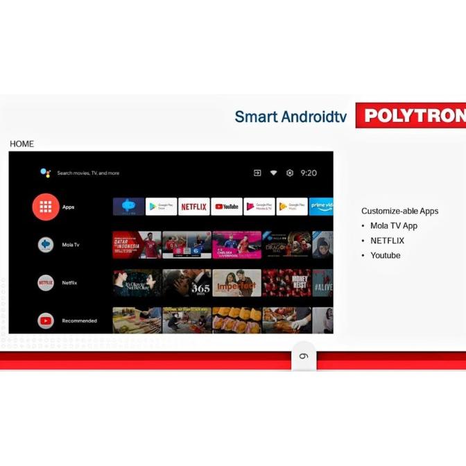 T0P POLYTRON SMART ANDROID DIGITAL TV 32INCH PLD 32BAG9953 + SOUND BAR NICE