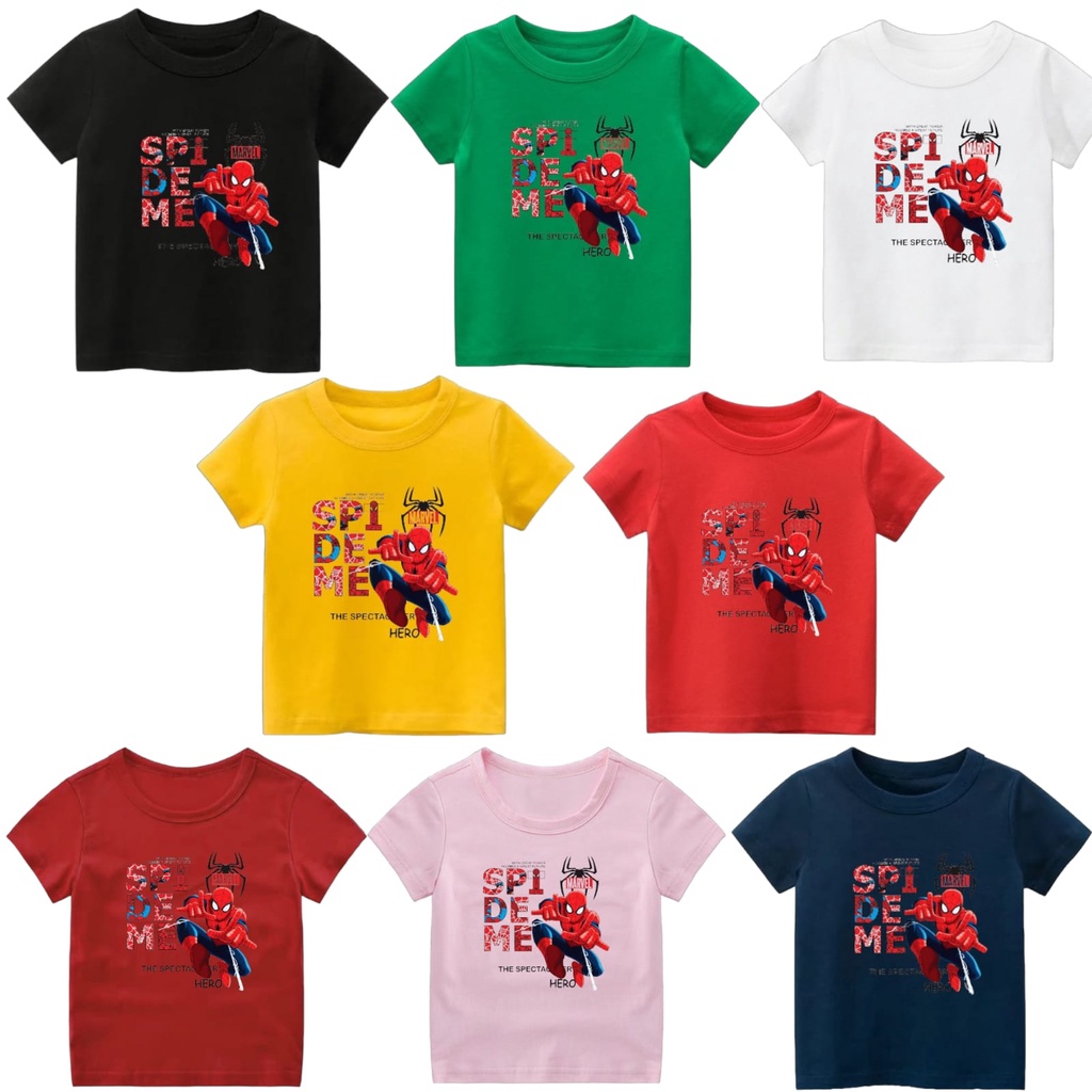 KAOS ANAK MARVEL  - ATASAN ANAK SPIDERMAN - BAJU ANAK SPECTACULER HERO SPIDERMAN 1-12 TAHUN MALVIN