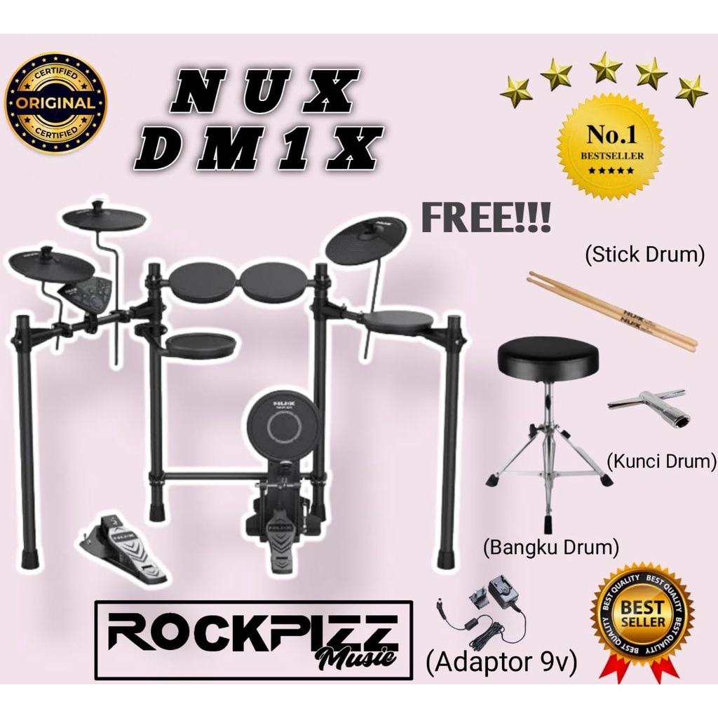 Jual Drum Elektrik Electric Drum Set Nux Dm X New Nux Dm X Dm X Ori Shopee Indonesia