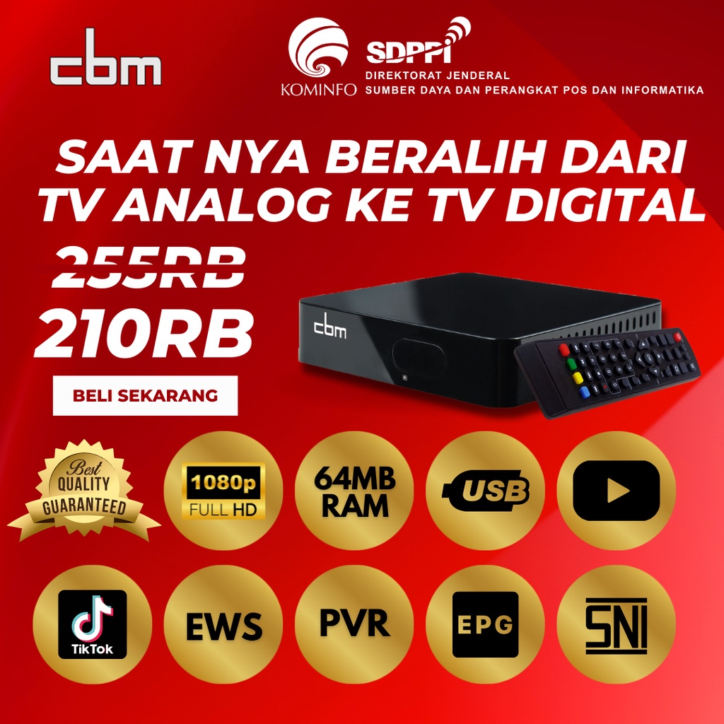 Set Top Box Tv Digital CBM81T  DVB T2  HD EWS / set top box dvb t2 / set box tv digital / box tv dig