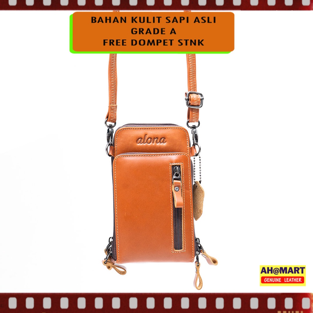 ALONA SRN Tas Selempang Hp Wanita Cewek Kulit asli Tas Slempang Mini Terbaru Branded Original Siren 