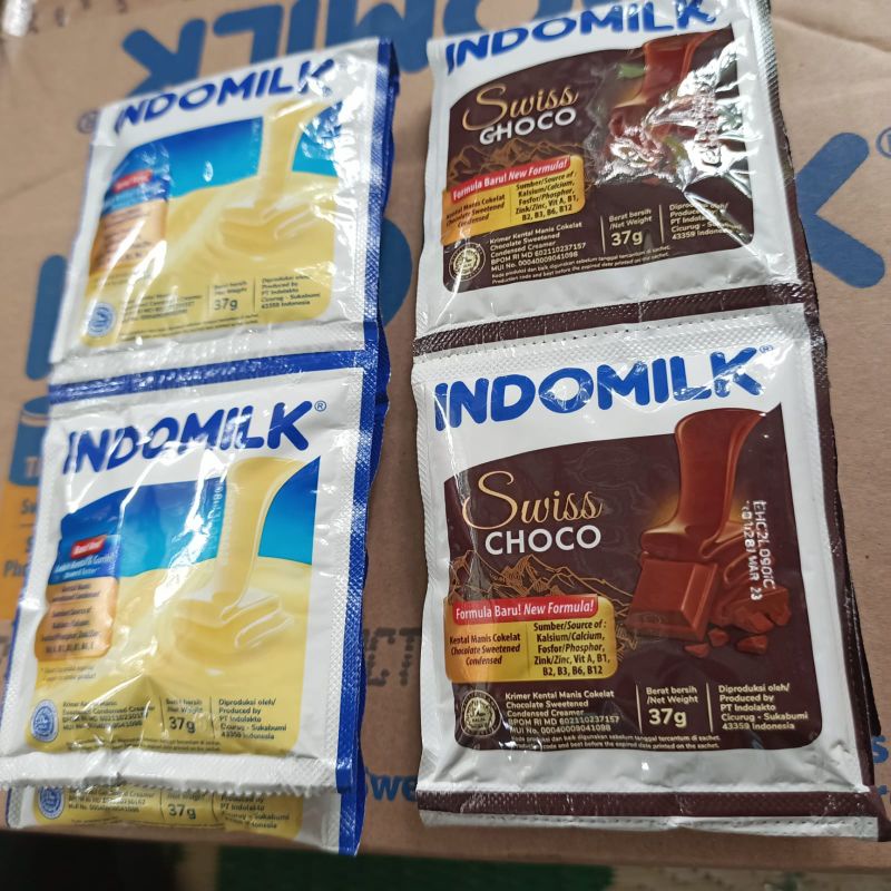 

INDOMILK SACHET PUTIH DAN COKELAT 1 PACK ISI 6 SUSU KENTAL MANIS