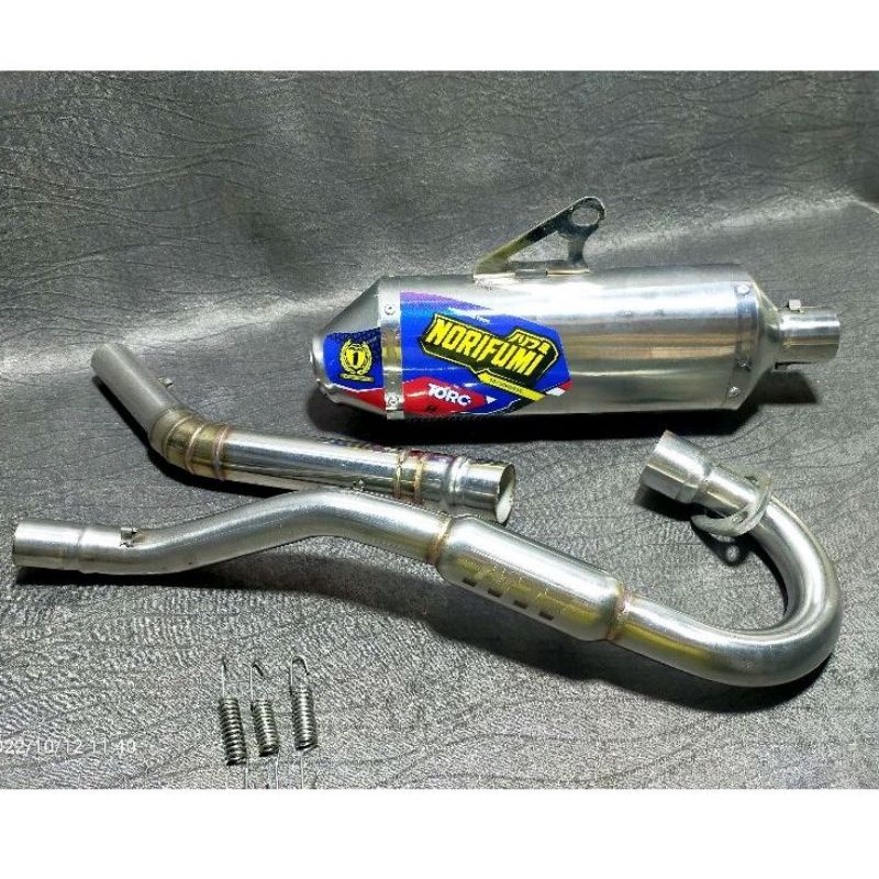 Knalpot norifumi trail supermoto pnp crf 150l TORC kompetisi full bass torc norifumi copy ori