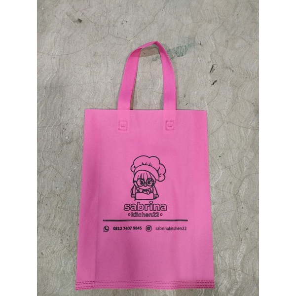

tas spunbond sablon/tas spunbond custom/tas spunbond/tas spunbond 30x40/goodie bag