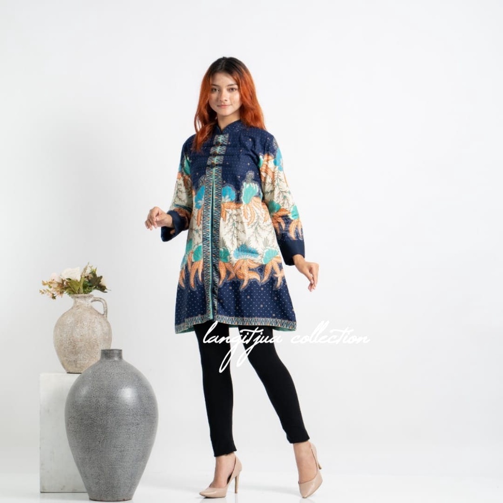 BAJU KONDANGAN WANITA MODEL TUNIK PIAS KOIN 03 | DRESS BATIK PREMIUM