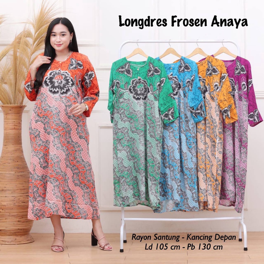 Daster Longdress Panjang Busui Bumil Bahan Rayon Murah Kekinian Semata Kaki