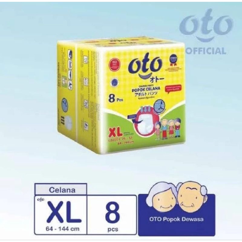 OTO Diapers Adult pants /popok dewasa celana ukuran XL8