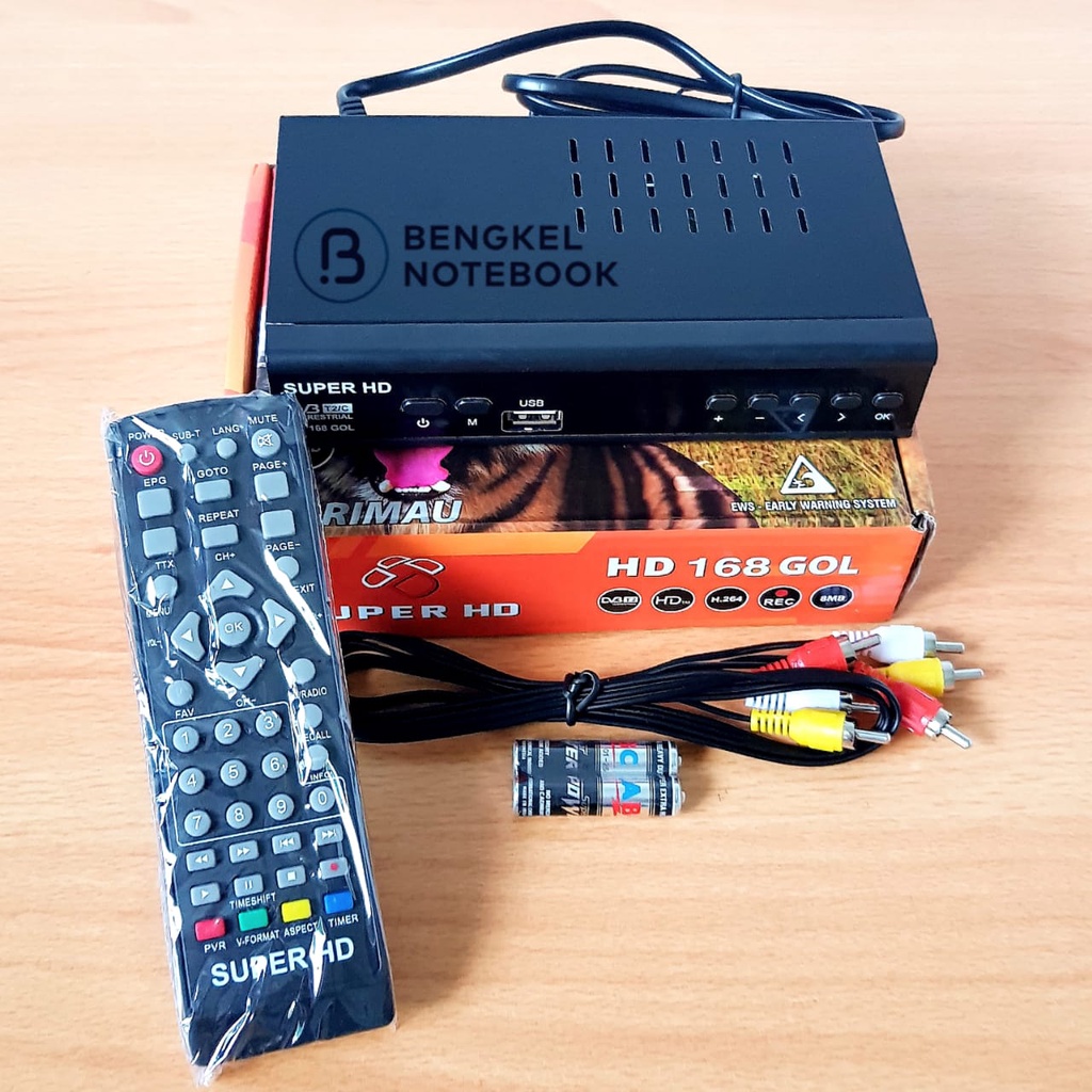 Set Top Box TV Digital STB DVB-T2 Receiver Super HD 168 GOL DVB T2 K-Vision Harimau SuperHD