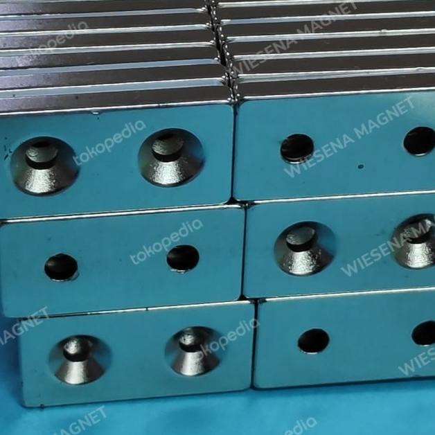 Magnet Neodymium 40x20x5mm (hole 10/5mm) N52