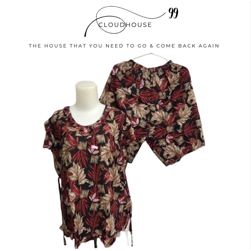 One Set Batik Setelan  Marissa Jumbo Celana Hotpants ld 130cm Over Size | Setelan Rayon Premium | Sa