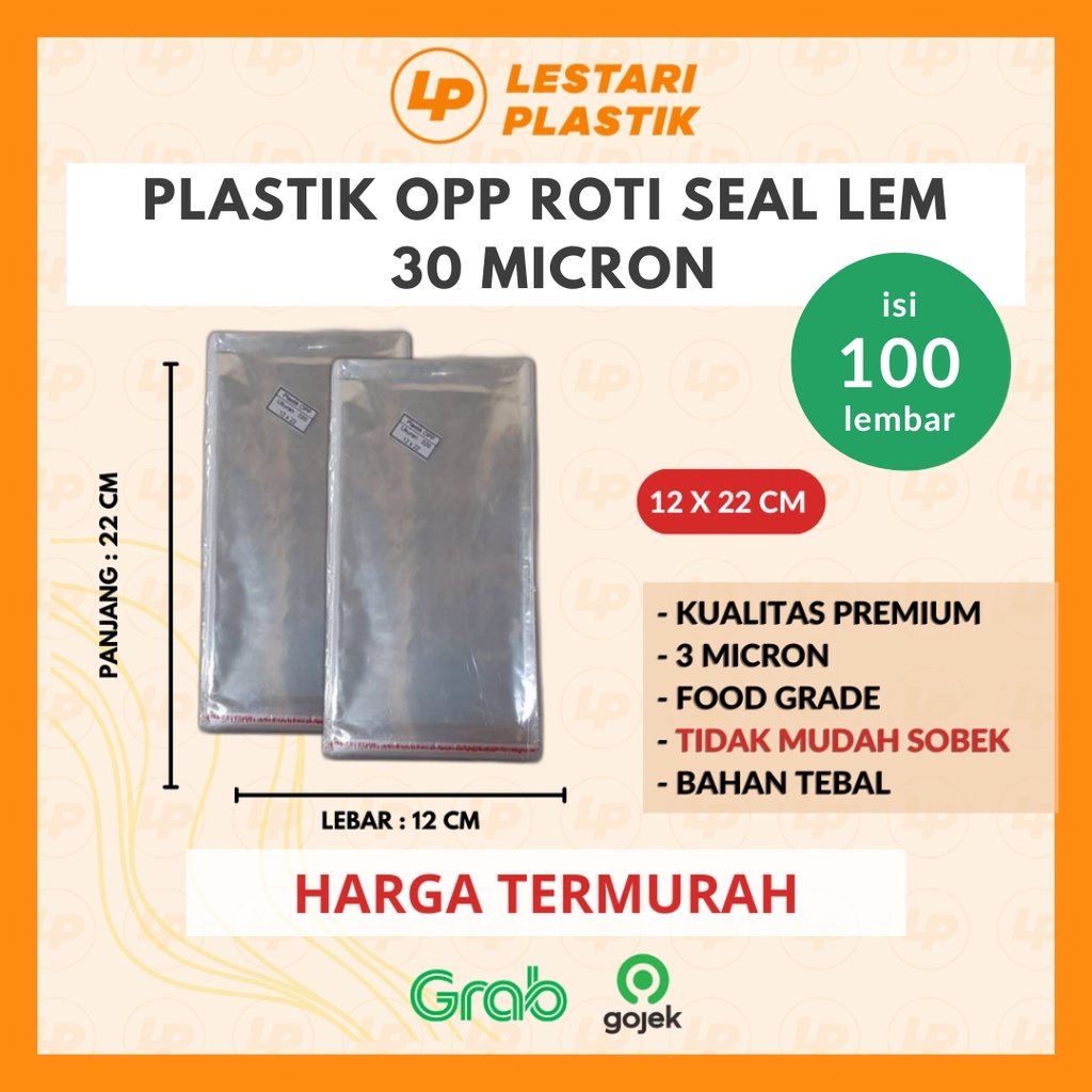 

[TERMURAH] Plastik OPP Roti Kopi Pie Seal Lem 12x22 OPP DVD Bakery Risol, Undangan Amplop Plastik Bungkus Roti 30 Micron