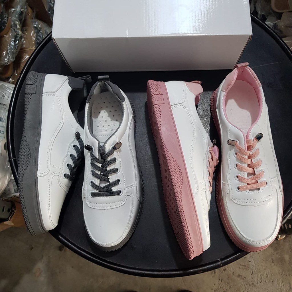 [✅BISA COD] 0442 HBD LEATHER SNEAKERS (REAL PICTURE)