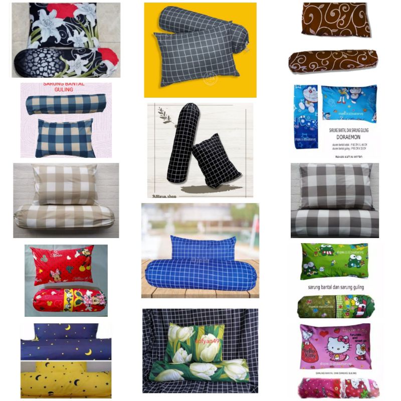 (GROSIR) SARUNG BANTAL DAN SARUNG GULING 10 pcs Bebas Pilih Motif UKURAN STANDAR Murah