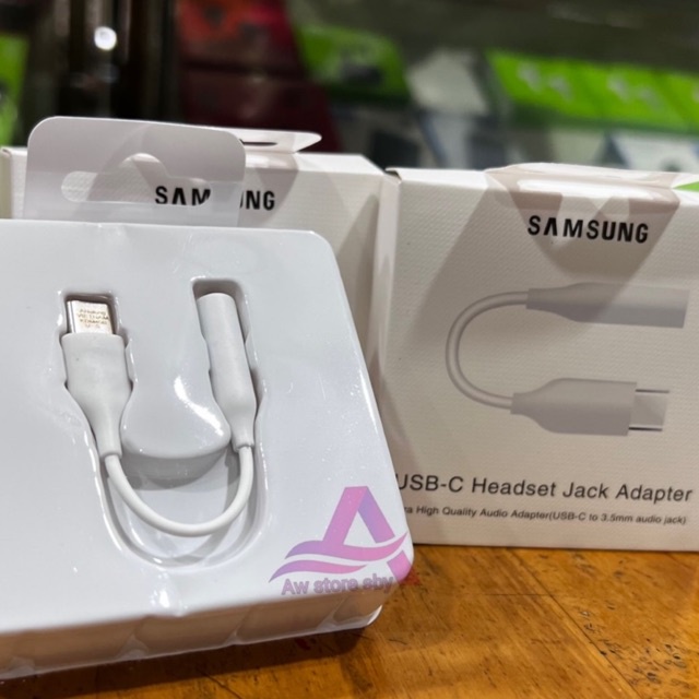 ORIGINAL CONVERTER AUDIO JACK SAMSUNG TYPE C TO AUX HEADSET SAMSUNG A33/A53/A73/S20/ S21 FE/ S22/A80/Note 10/Note 20/ VIETNAM