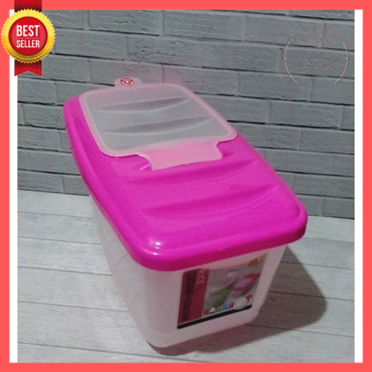 GOS - Z107 -Container Plastik Rice Box Storage -  Tempat Beras Multifungsi - Tempat Penyimpanan Beras 10KG
