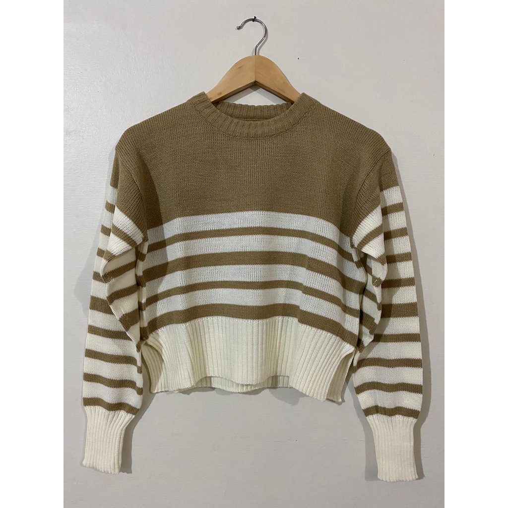 Kirei Sweater Rajut Crop Top Knit Wanita Premium Oversize Murah Halus Korean Style COD Free Ongkir