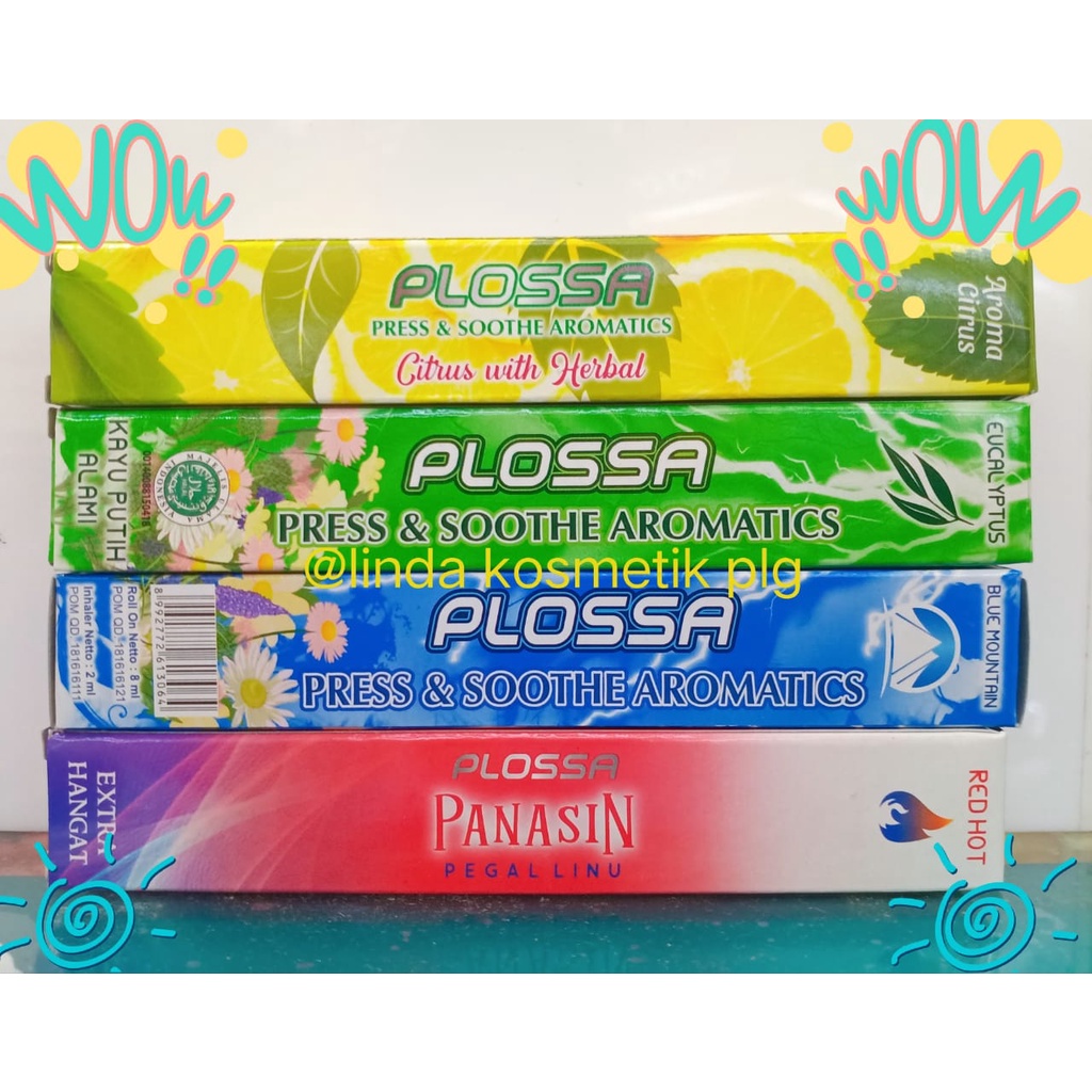 Plossa Minyak Angin Aromatherapy 10ml Eucalyptus / Red Hot / Blue Mountain / Citrus