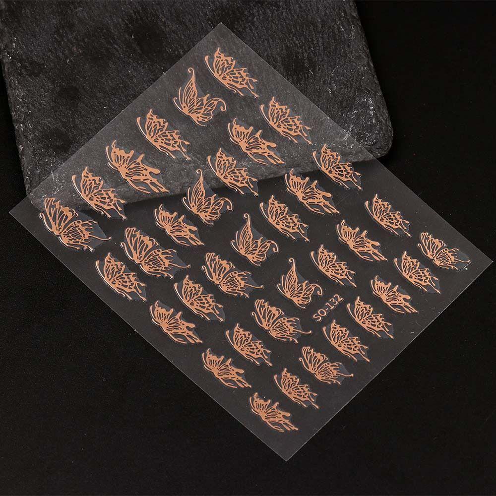 Mxbeauty Stiker Kuku Laser Wanita Fashion Rose gold Bintang Manikur Aksesoris Nail Art Dekorasi