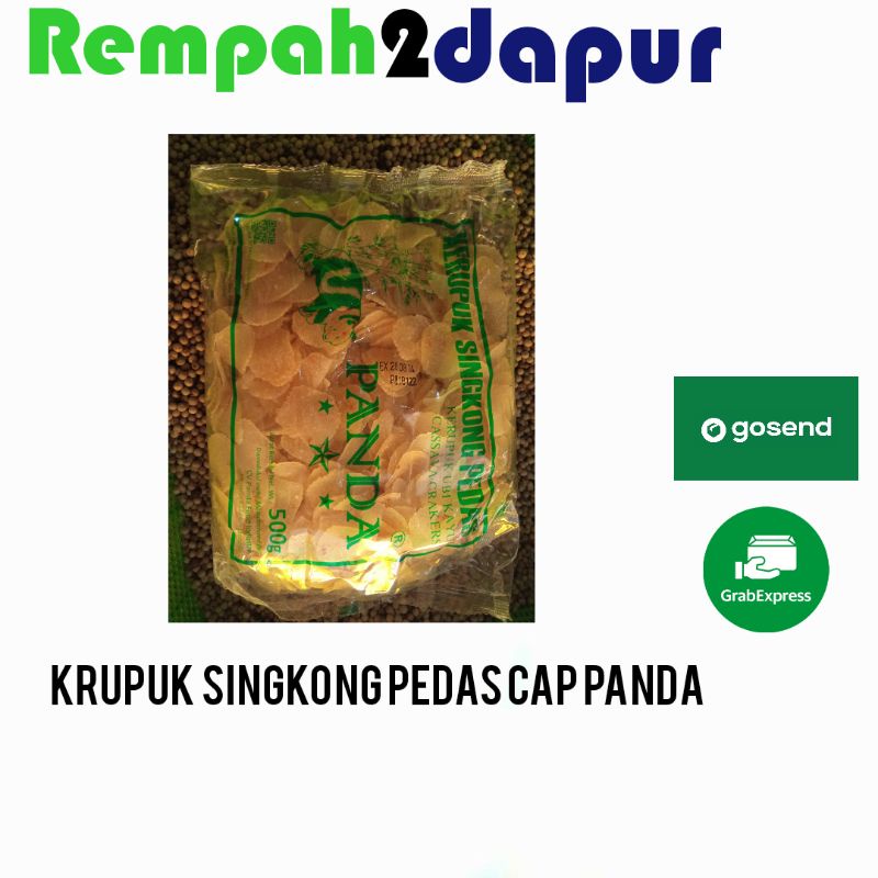 

krupuk singkong pedas, cap panda