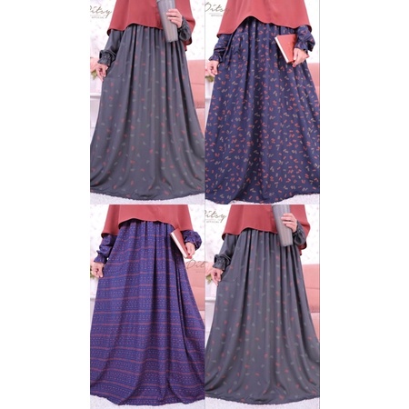 FREE SCRUCHIE Ditsy edisi Nopember dan Oktober 2022 Rainbow charcoal, Mairi darkblue, Orla navy