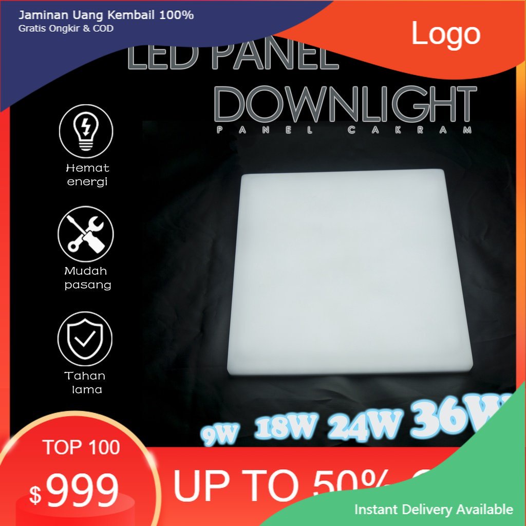 Lampu Plafon Downlight led panel led panel  bulat Downlight 36w 6500k