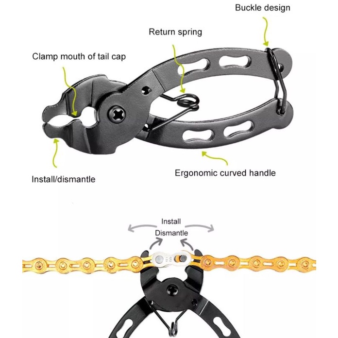Risk Mini Tang Rantai Sepeda Pembuka Atau Pelepas Sambungan Rantai Sepeda Chain Buckle Quick Release Removal Wrench