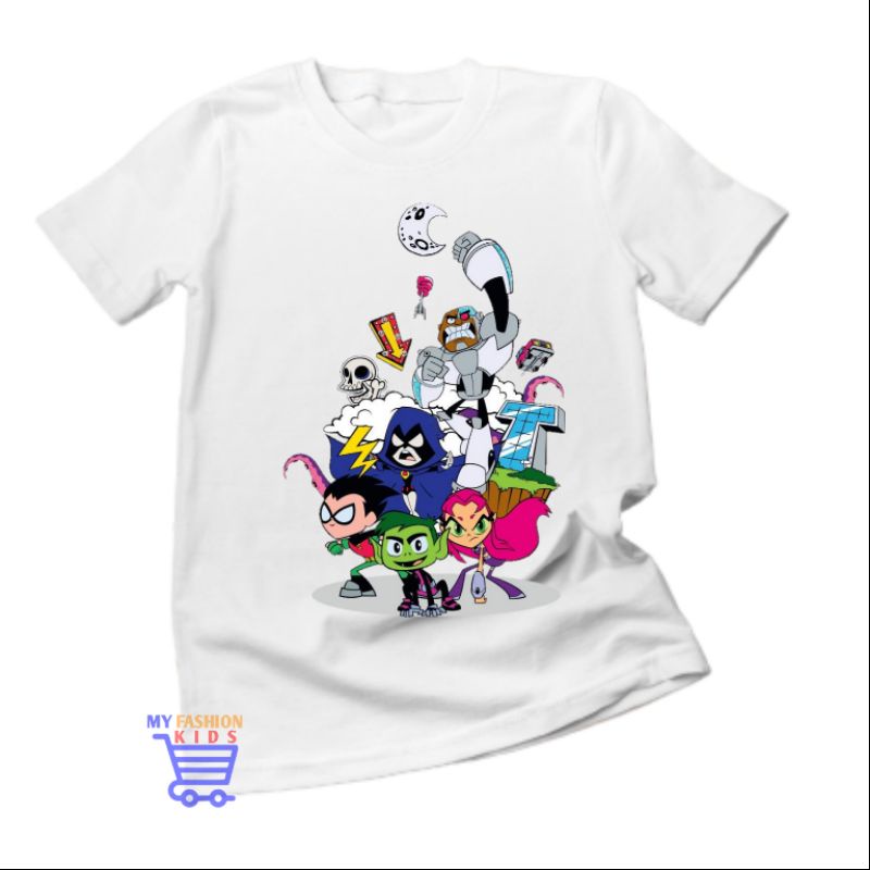 BAJU ANAK KAOS ANAK KARTUN JOVENS TITANS TERBARU BAHAN PREMIUM
