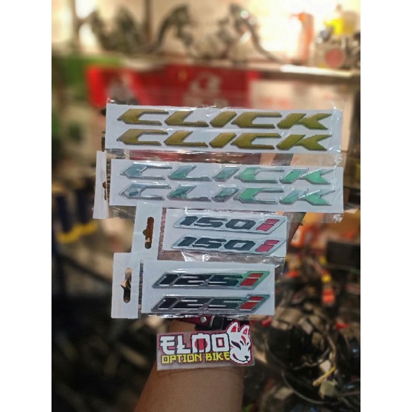 Emblem click 125 150 chrome gold vario