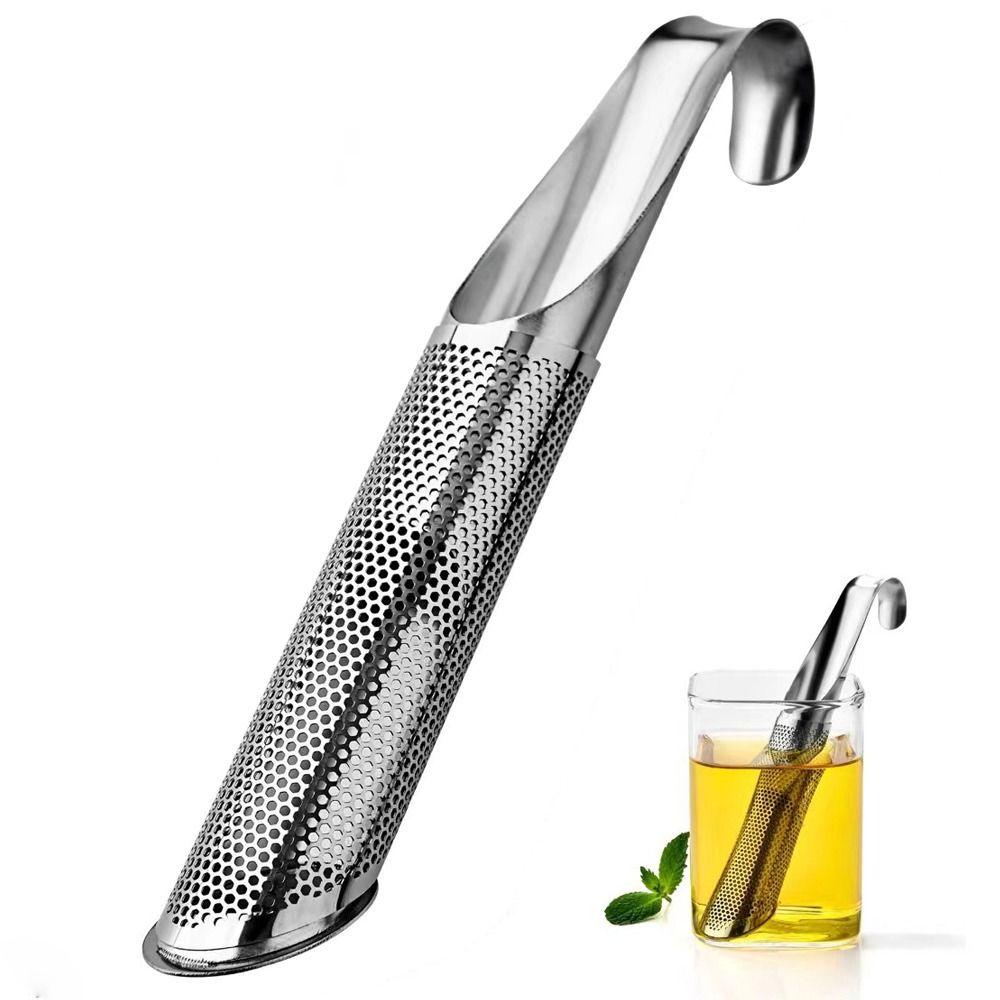 Preva Saringan Teh Teaware Portable Untuk Puer Tea Bentuk Pipa Alat Teh Bahan Stainless Steel Metal