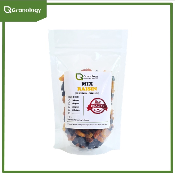 Mix Raisin 250 gram (Dark Raisin &amp; Golden Raisin)