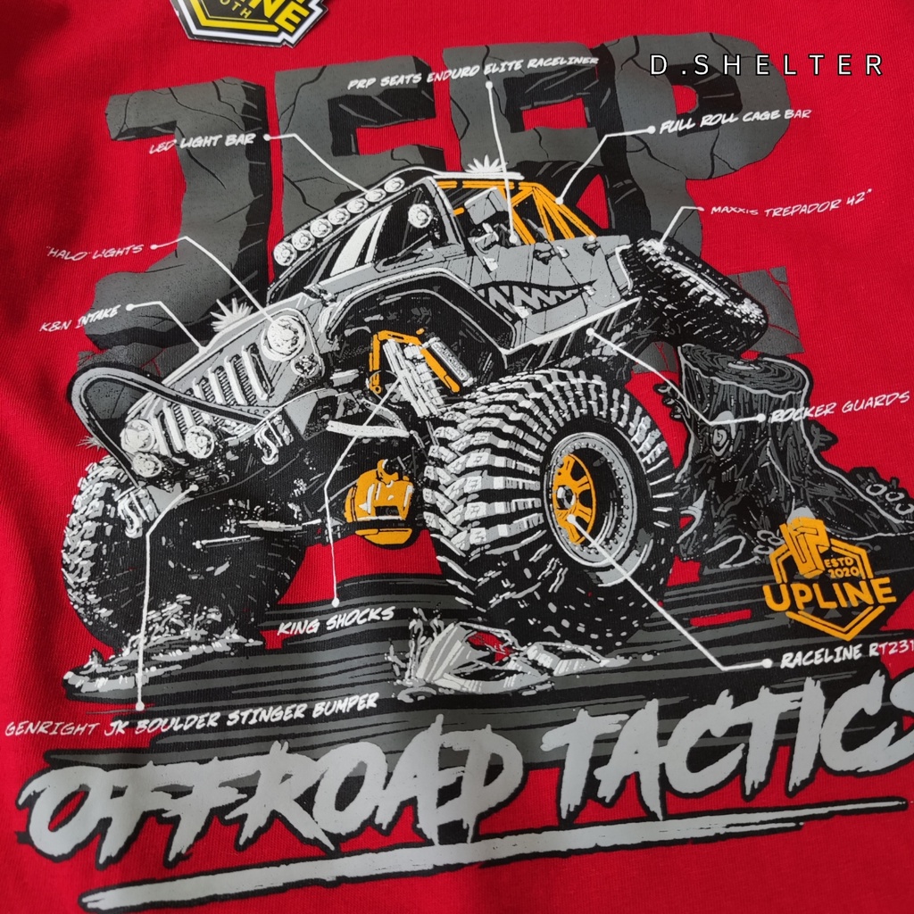 KAOS DISTRO ANAK UPLINE RED OFFROAD / D.SHELTER