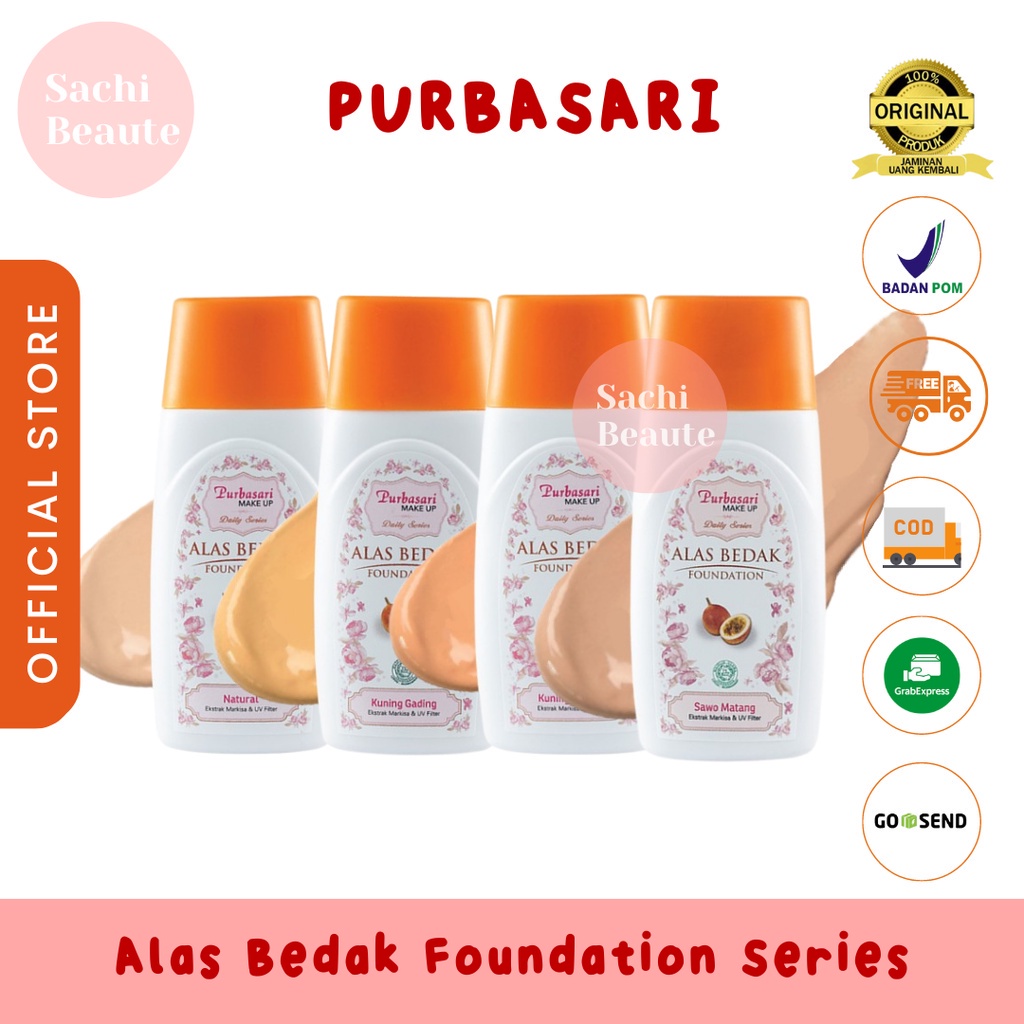 Purbasari Alas Bedak Dasar Series Makeup dengan Ekstrak Markisa