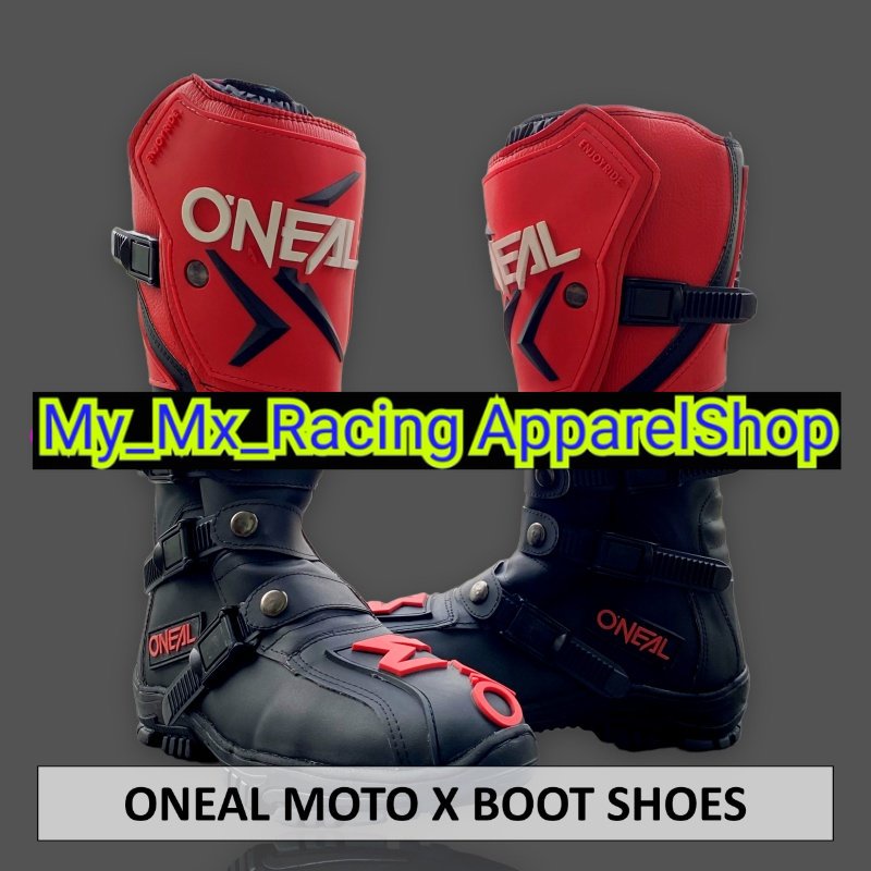 Sepatu MX Boots - Sepatu Trail - Sepatu Motocross - Sepatu Enduro - Sepatu Adventure - Red Black terlaris