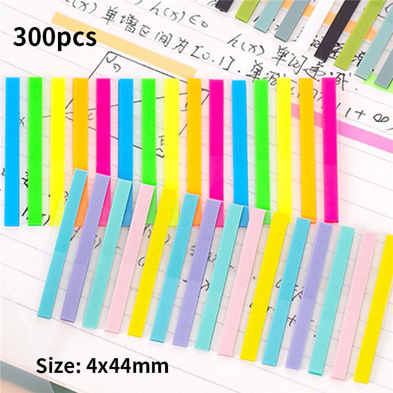 3000 Pcs Alat Bantu Baca Sorot Stiker Transparan Neon Index Tabs Bendera Sticky Note Stationery Sekolah Kantor Perlengkapan