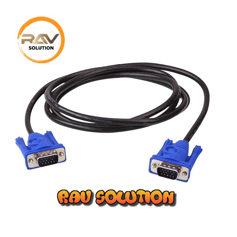 KABEL VGA 1.5M Terbagus Biru /VGA kable / vga to vga male  - RAV SOLUTION