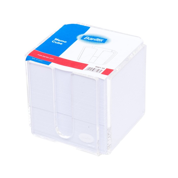 [Zada] Bantex Memo Cube Acrylic White 80 gr #8861 08